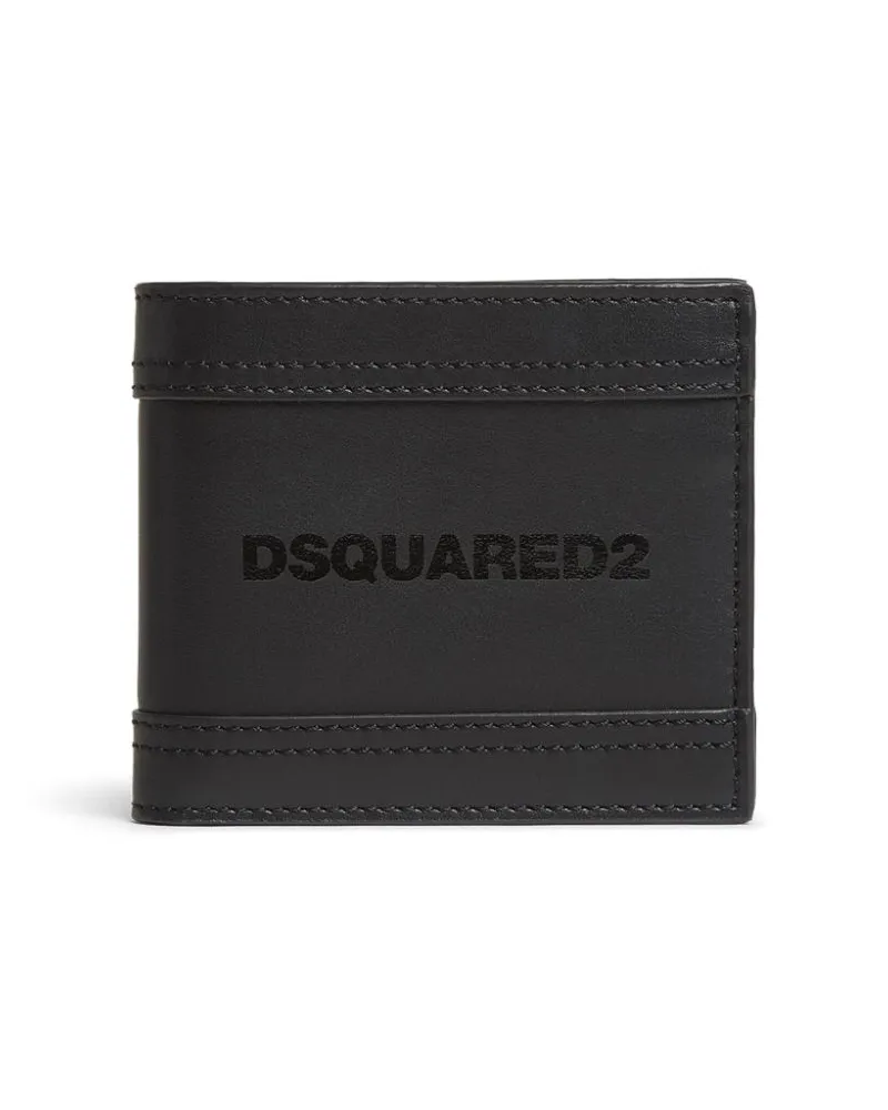 Dsquared2 Portemonnaie mit Logo-Print - Schwarz Schwarz