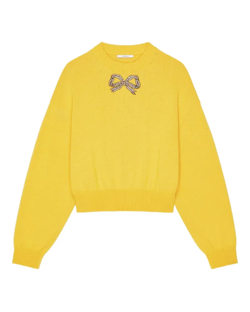 Givenchy sweater in wool and cotton with embroidered bow - Gelb Gelb