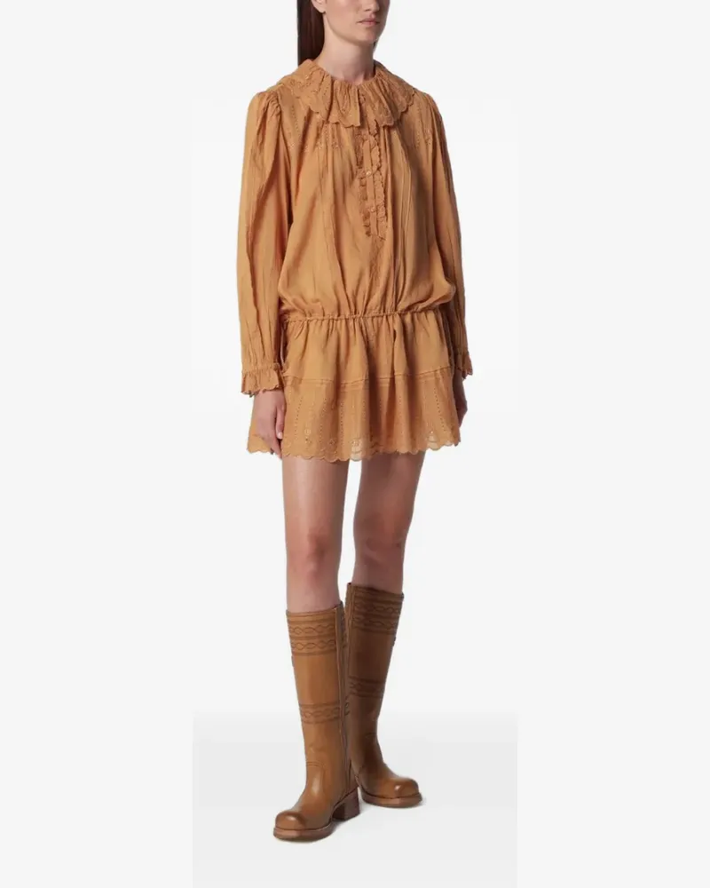 Isabel Marant Lenora broderie anglaise dress - Orange Orange