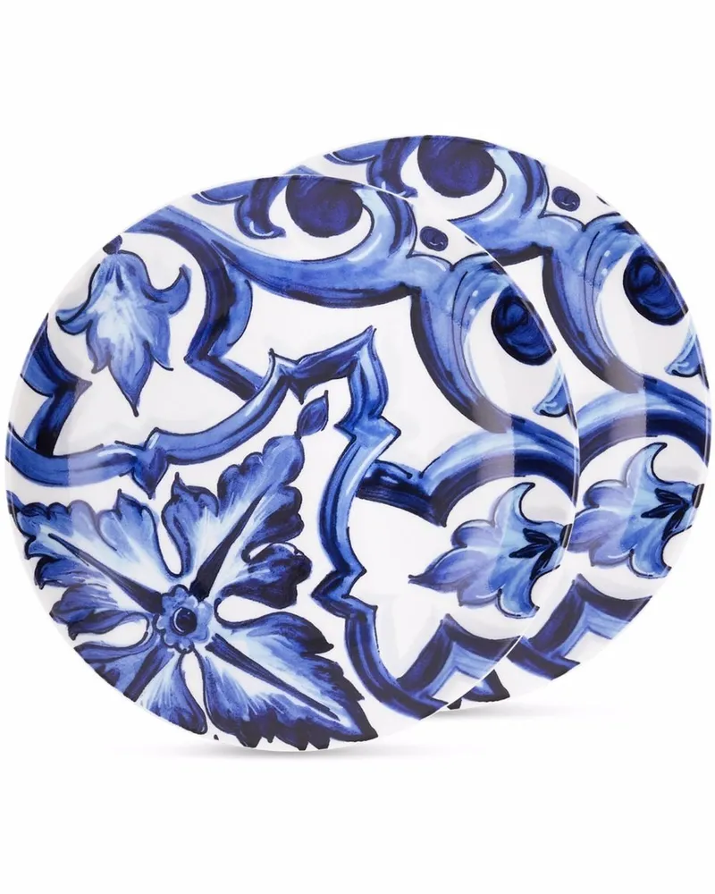 Dolce & Gabbana Blu Mediterraneo Dessertteller (2er-Set) - Weiß Weiß