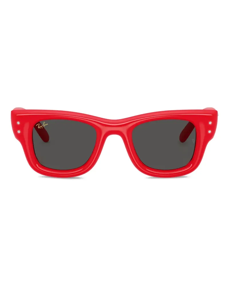 Ray Ban Eckige Sonnenbrille mit Kristallen - Rot Rot