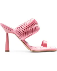 Gia Borghini Rosie Mules mit Satins 110mm Rosa