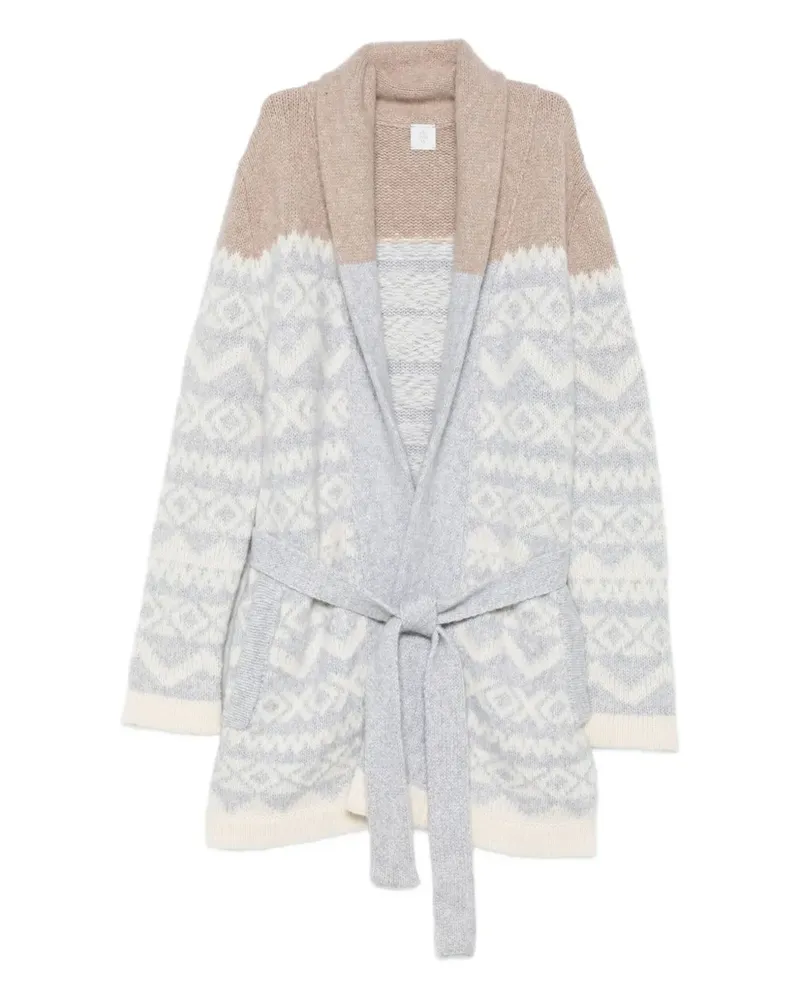 Eleventy Cardigan mit Gürtel - Nude Nude