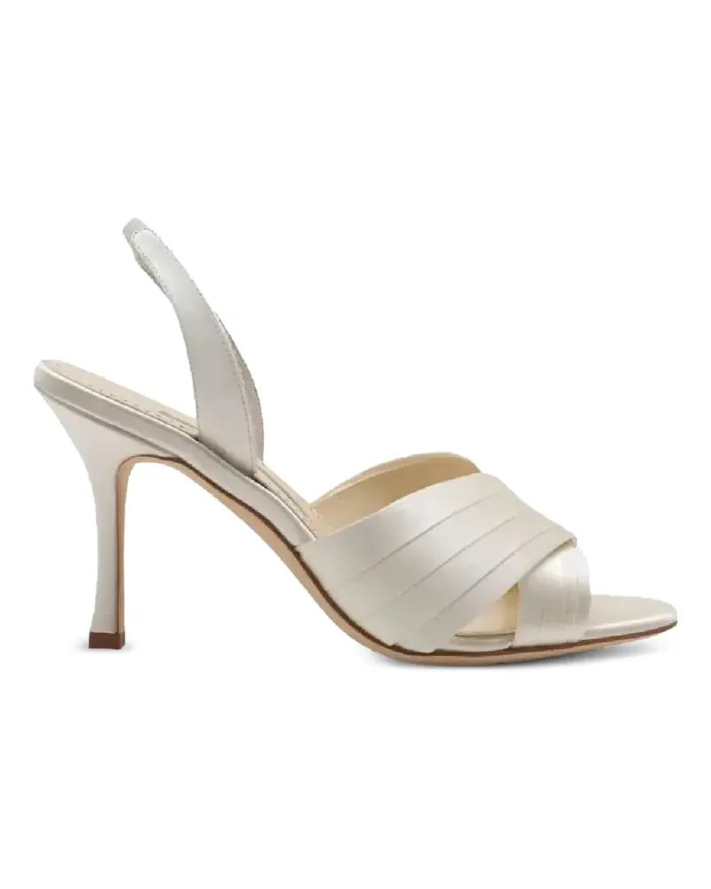 Manolo Blahnik Vierasan pleated satin sandals - Nude Nude
