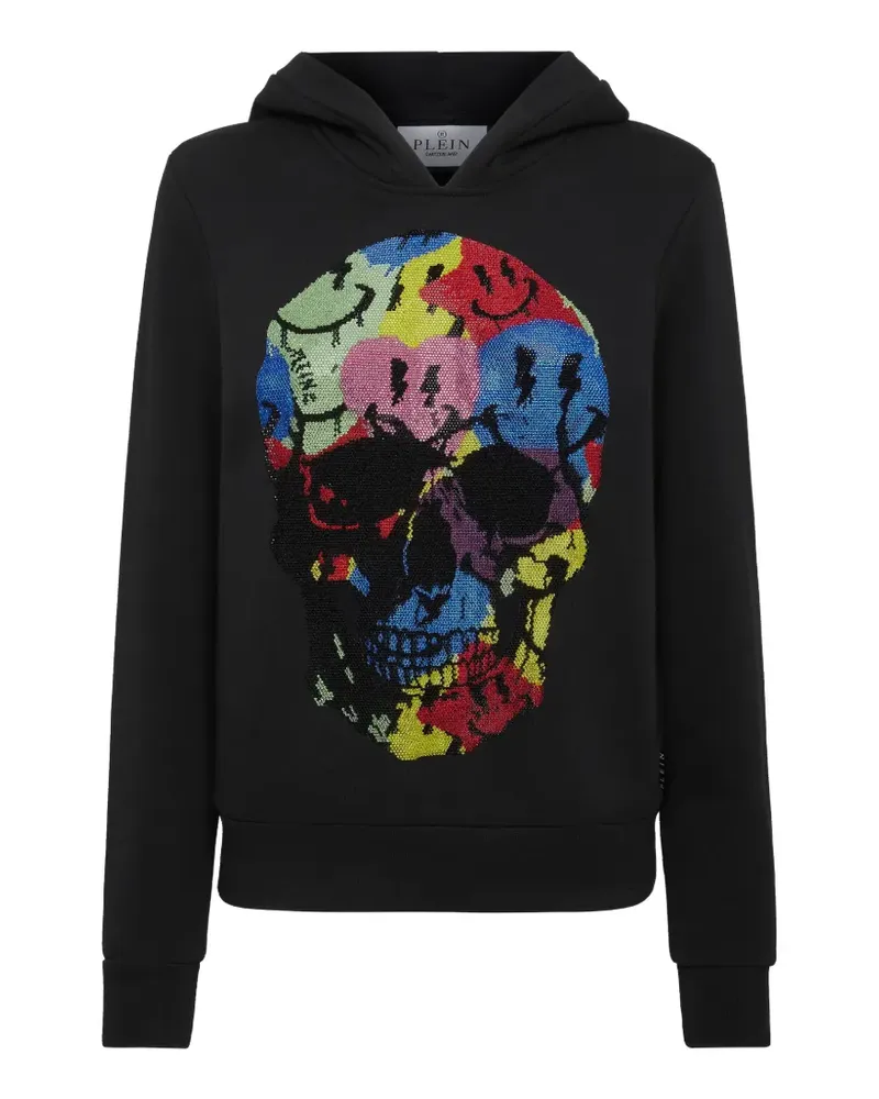 Philipp Plein Hoodie mit Strass-Logo - Schwarz Schwarz