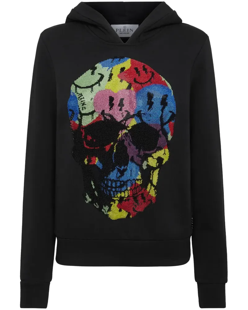 Philipp Plein Hoodie mit Strass-Logo - Schwarz Schwarz