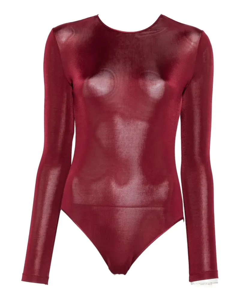 Saint Laurent open-back long-sleeve bodysuit - Rot Rot
