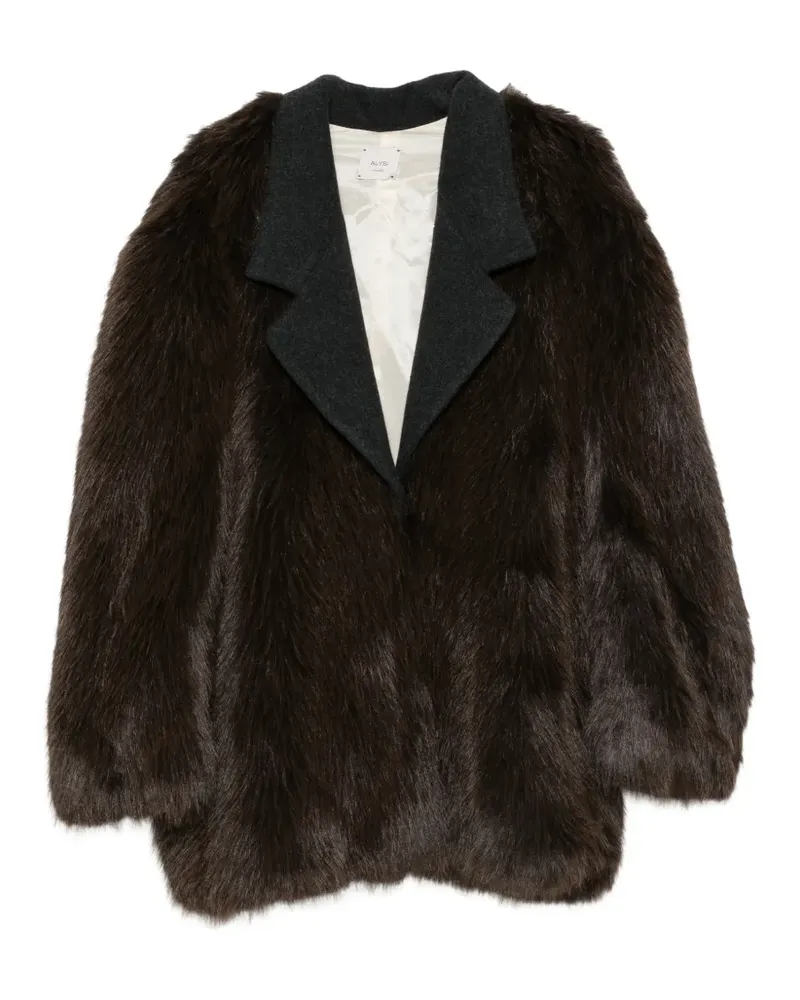 ALYSI Mantel aus Faux Fur - Braun Braun