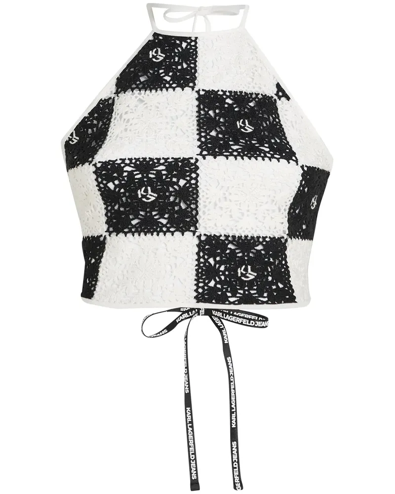 Karl Lagerfeld Gehäkeltes Top - Weiß Weiß
