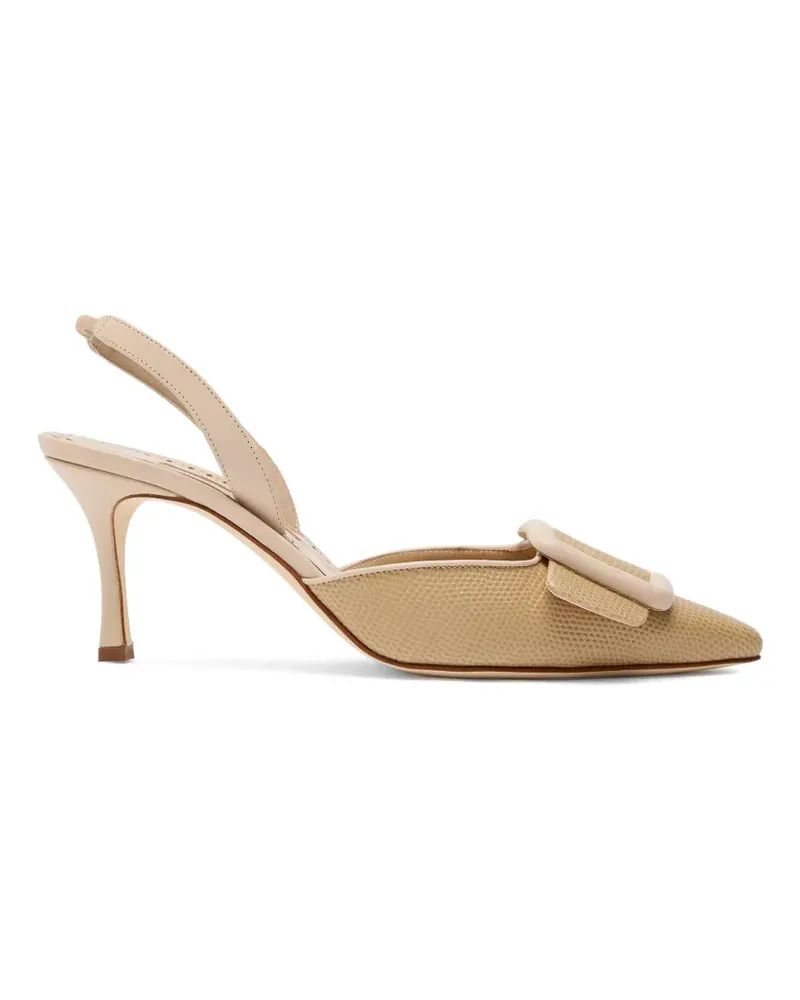 Manolo Blahnik Slingback-Pumps - Nude Nude