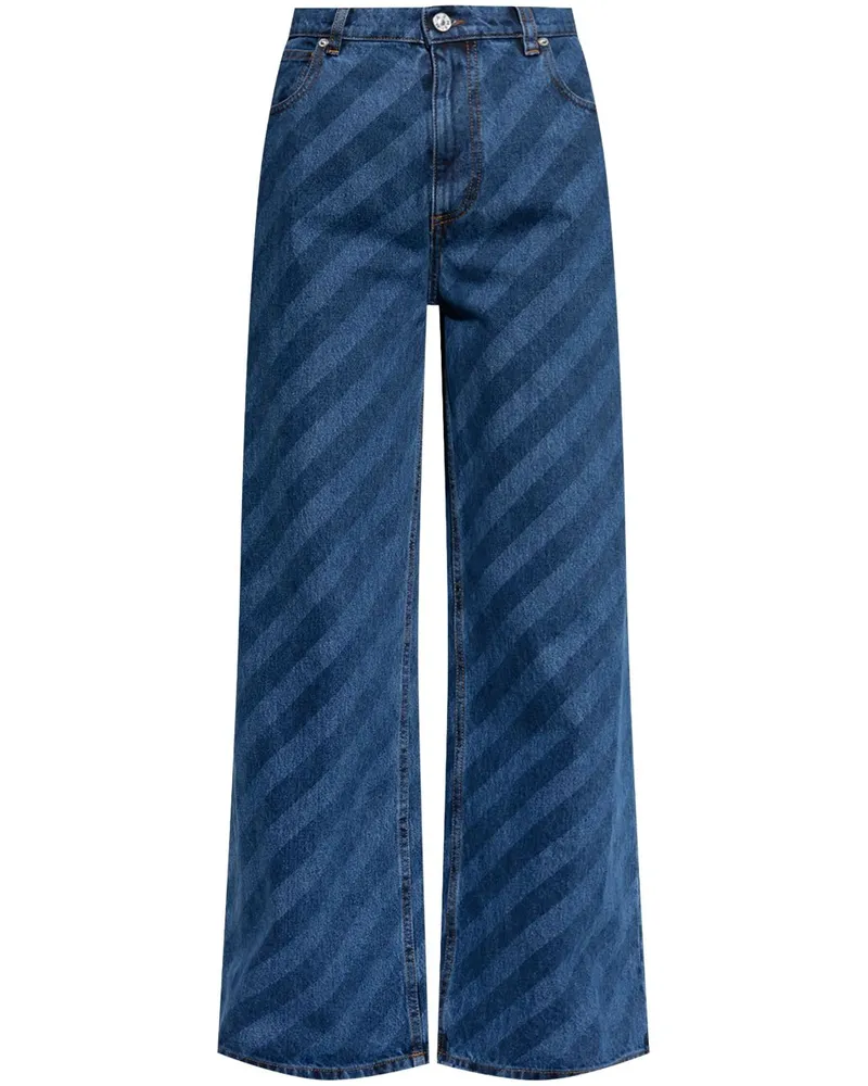 Marni Gestreifte Jeans - Blau Blau