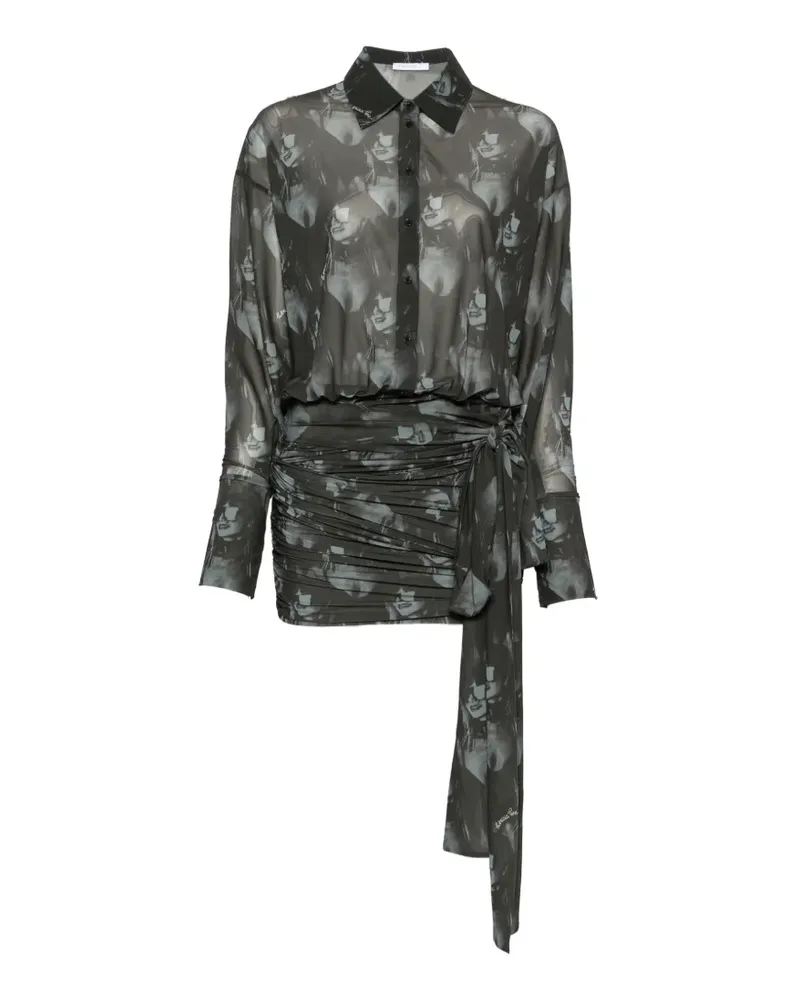 Patrizia Pepe Kleid mit Patrizia-Print - Grün Grün