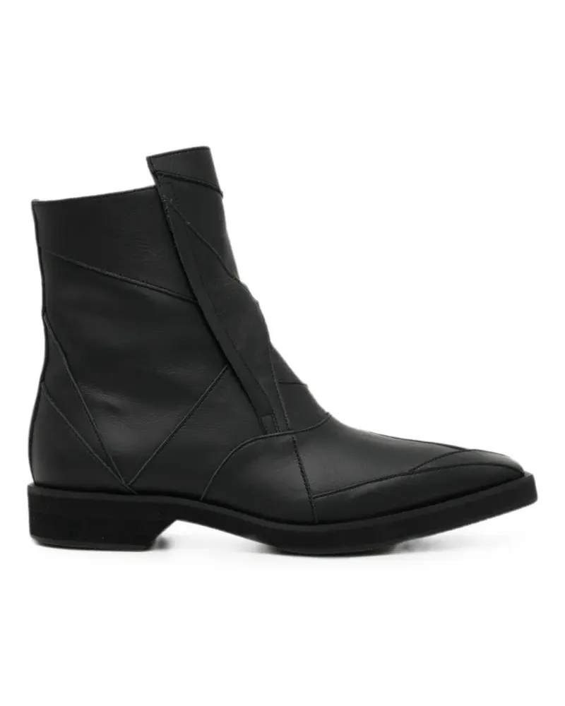 Yohji Yamamoto Stiefel im Patchwork-Look - Schwarz Schwarz