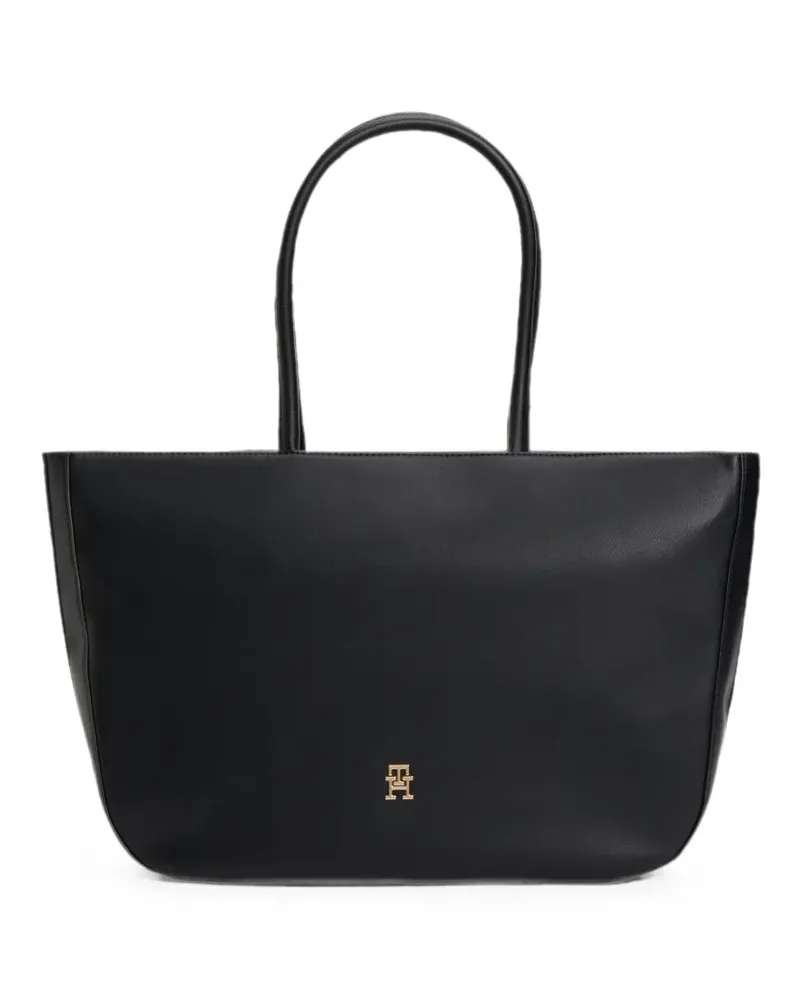 Tommy Hilfiger logo-plaque tote bag - Schwarz Schwarz