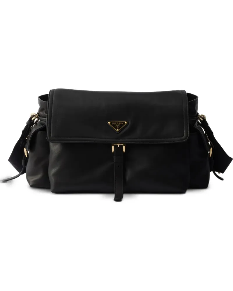 Prada Große Explore Schultertasche - Schwarz Schwarz