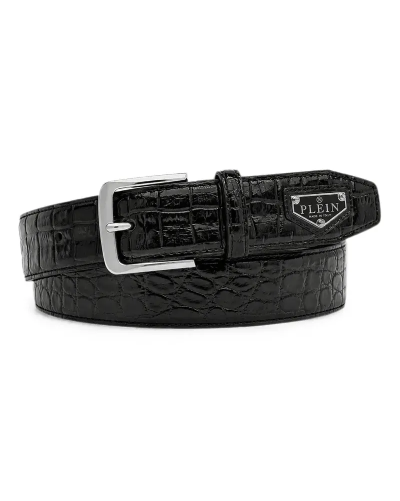 Philipp Plein Triangel-Cocco mit Ledergürtel - Schwarz Schwarz