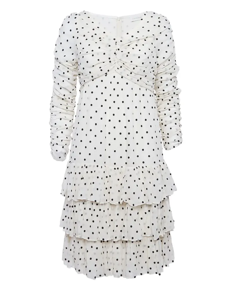 Zimmermann Pre-owned Kleid mit Polka Dots - Weiß Weiß