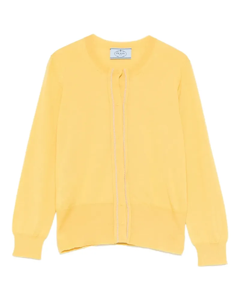 Prada Cardigan mit langen Ärmeln - Gelb Gelb