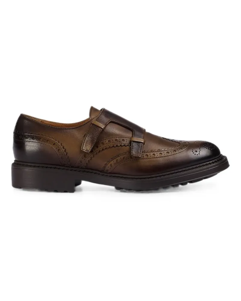 Doucal´s Monk-Schuhe mit Budapestermuster - Braun Braun