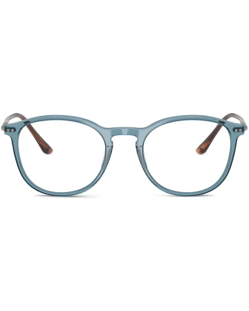 Giorgio Armani Brille mit Logo-Gravur - Blau Blau
