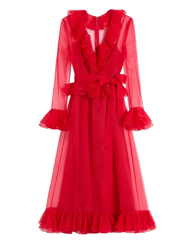 Valentino Garavani Midikleid aus Organza - Rot Rot