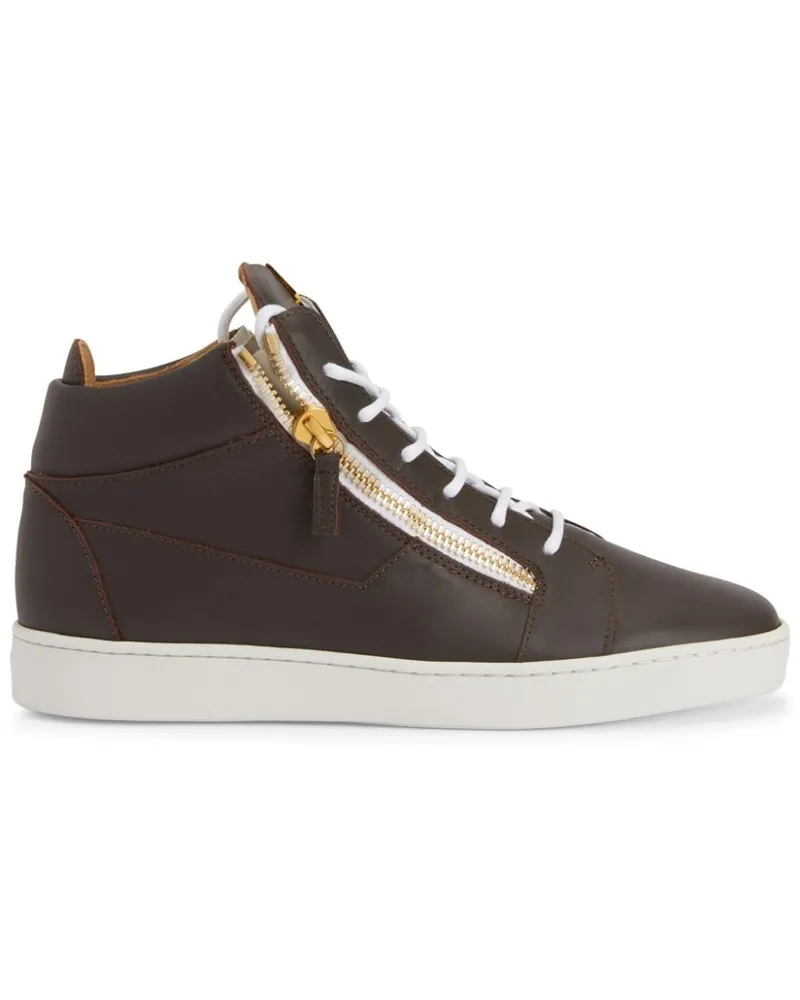 Giuseppe Zanotti Frankie Sneakers mit Logo-Schild - Braun Braun