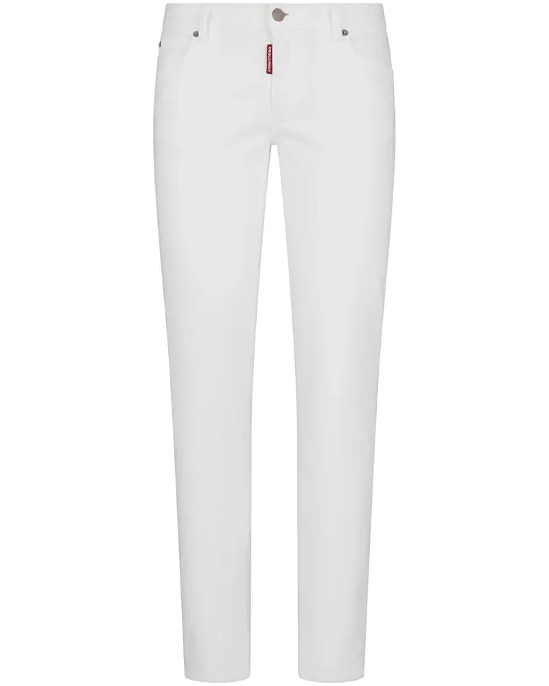 Dsquared2 Tief sitzende Slim-Fit-Jeans - Weiß Weiß