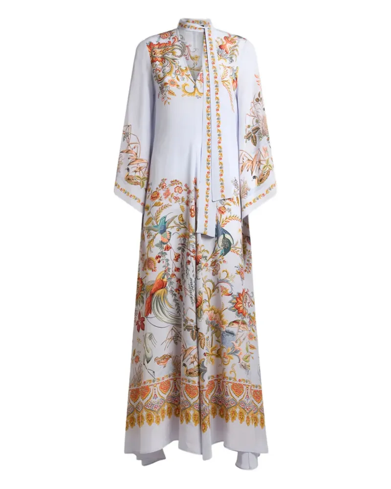 Etro floral-print dress - Blau Blau