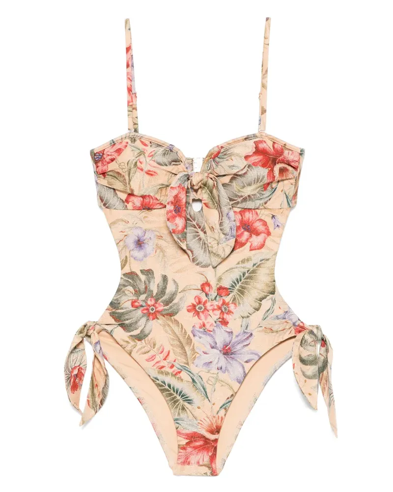 Zimmermann Coco Scarf Tie Badeanzug - Nude Nude