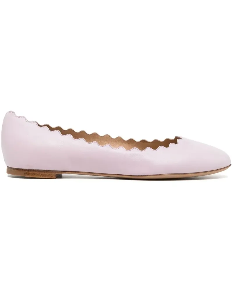 Chloé Ballerinas mit Wellenkanten - Rosa Rosa