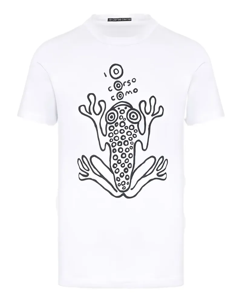 10 Corso Como T-Shirt mit Frosch-Print - Weiß Weiß