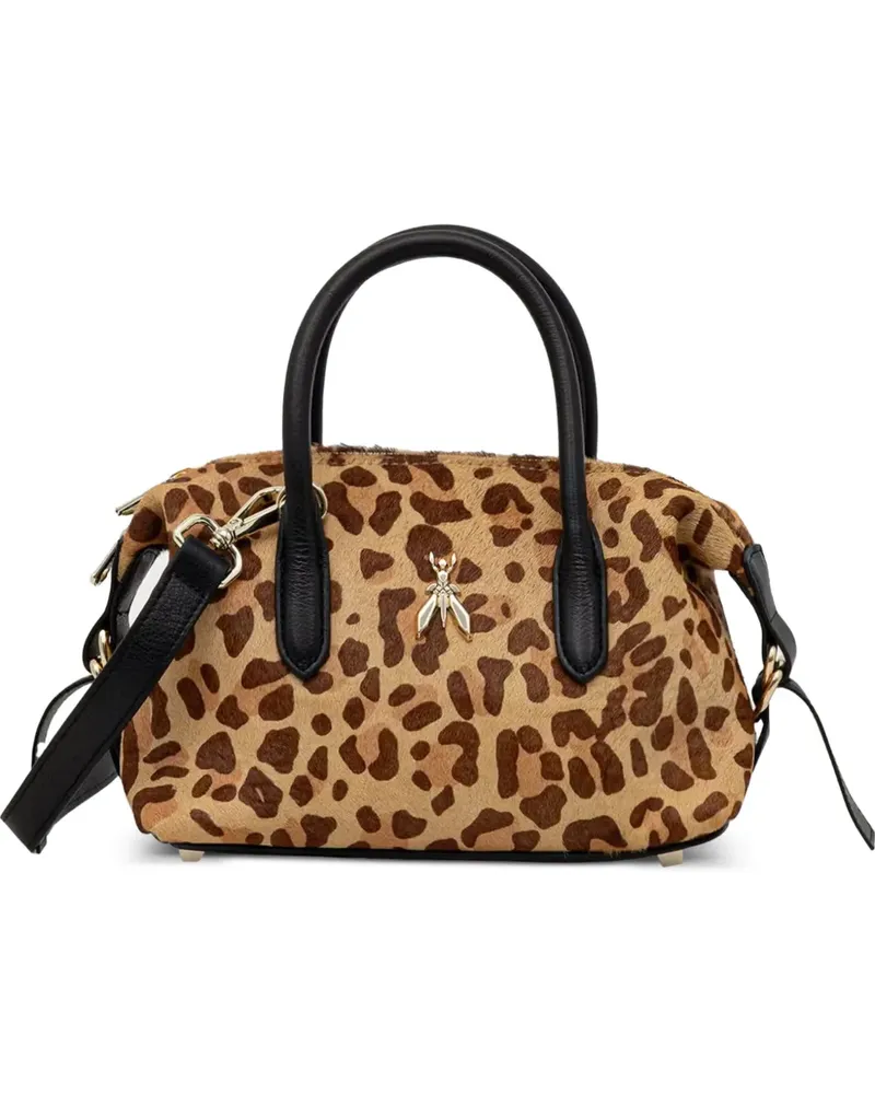 Patrizia Pepe Schultertasche mit Leoparden-Print - Nude Nude