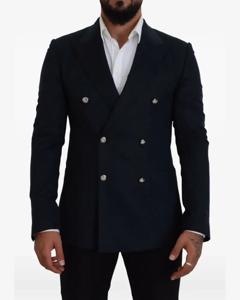 Dolce & Gabbana double-breasted notched-lapels blazer - Blau Blau