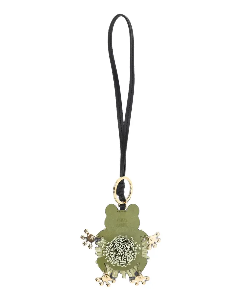 Miu Miu leather keyring trick - Grün Grün