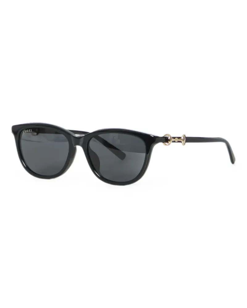 Gucci GG2220SK Sonnenbrille mit rundem Gestell - Schwarz Schwarz