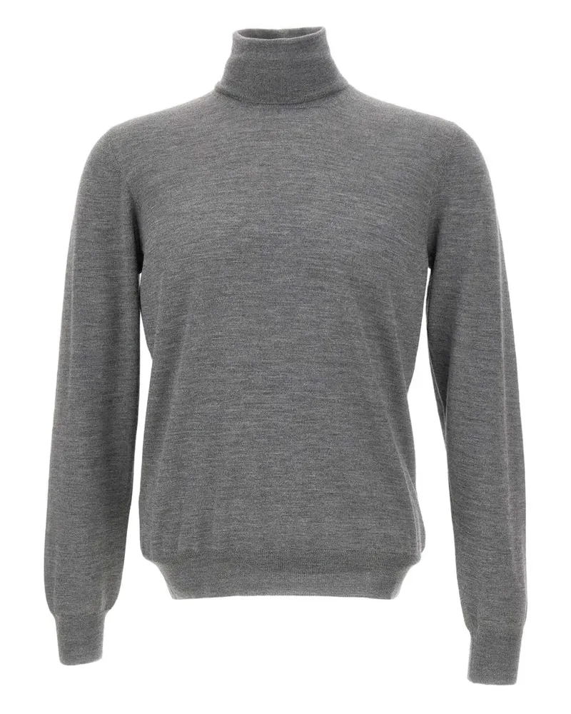 Gran Sasso Gerippter Rollkragenpullover - Grau Grau