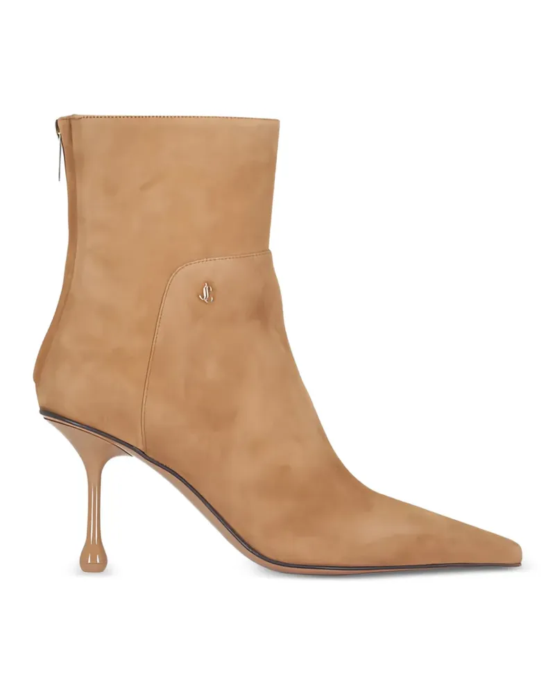 Jimmy Choo Wildlederstiefel mit spitzer Kappe - Nude Nude