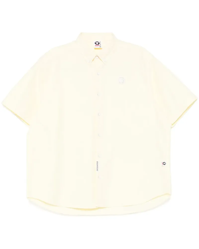 BAPE Hemd mit Logo-Patch - Gelb Gelb