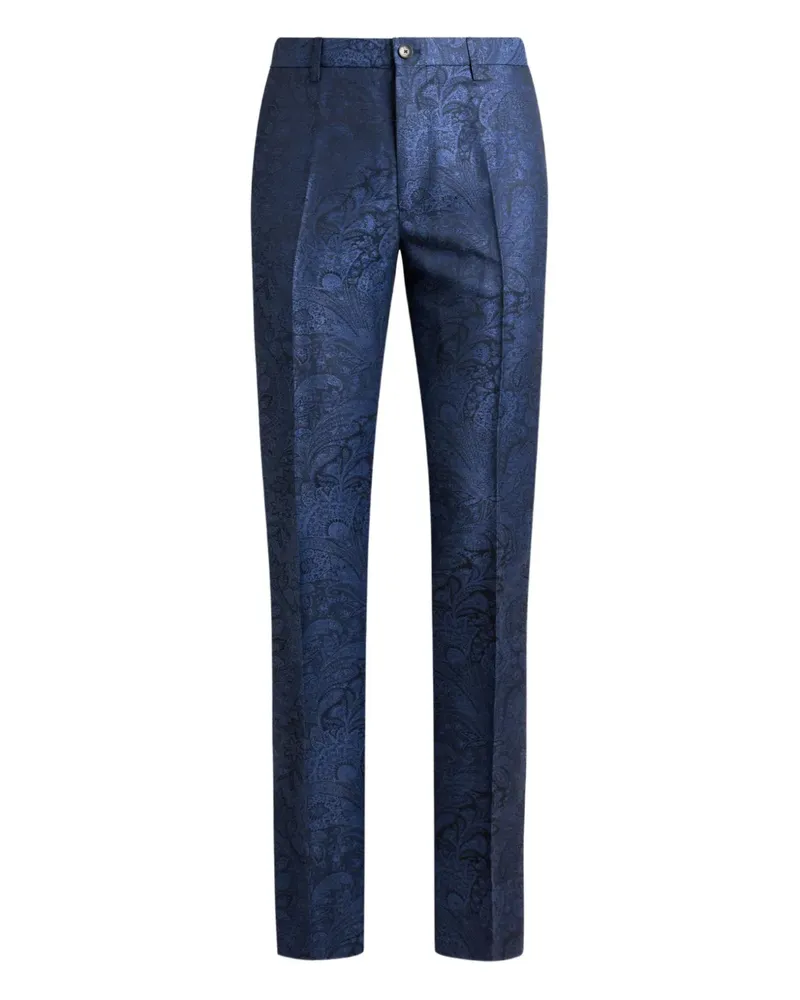 Etro Jacquard-Hose mit Paisley-Motiv - Blau Blau