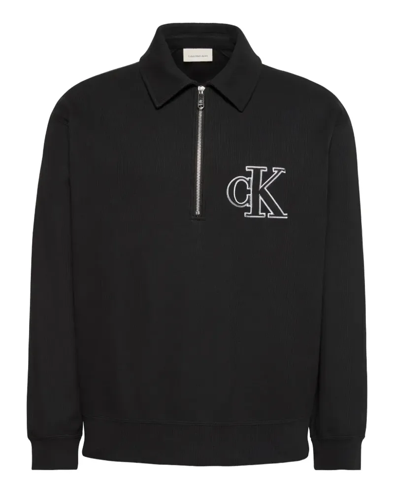 Calvin Klein Pullover mit Reißverschluss - Schwarz Schwarz