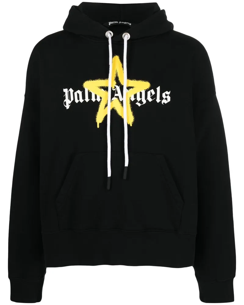 Palm Angels Hoodie mit Stern-Print - Schwarz Schwarz