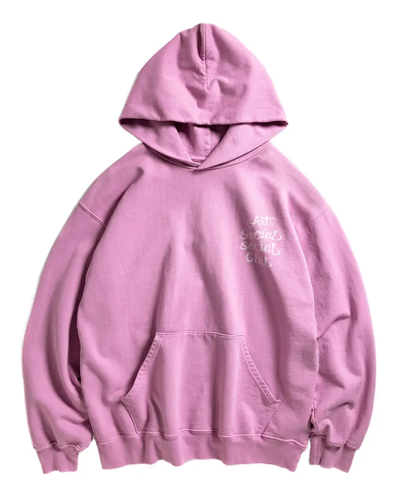 Anti Social Social Club logo-print hoodie - Rosa Rosa