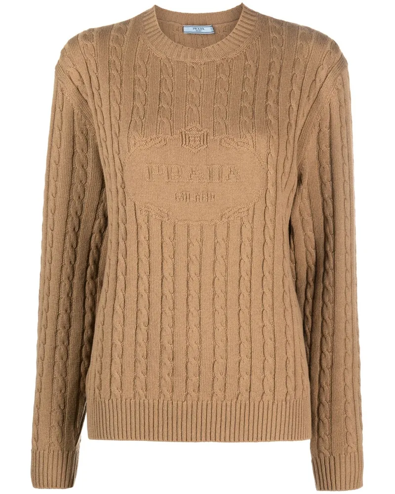Prada Pullover mit Zopfmuster - Braun Braun