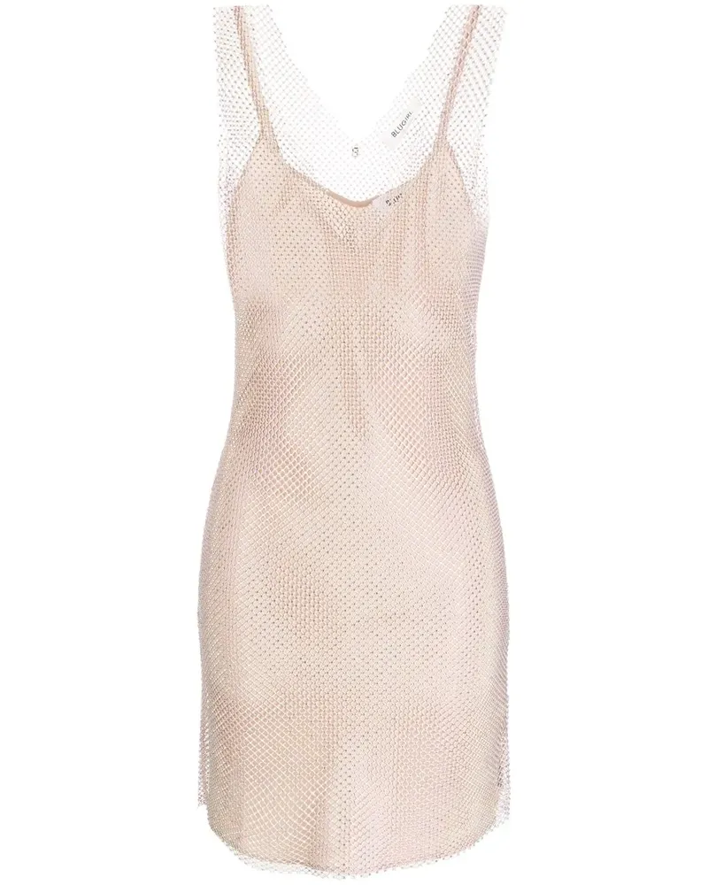 Blumarine Minikleid mit Mesh - Rosa Rosa
