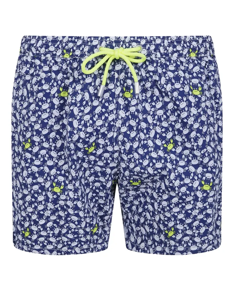 MC2 Saint Barth Badeshorts mit Krebs-Print - Blau Blau