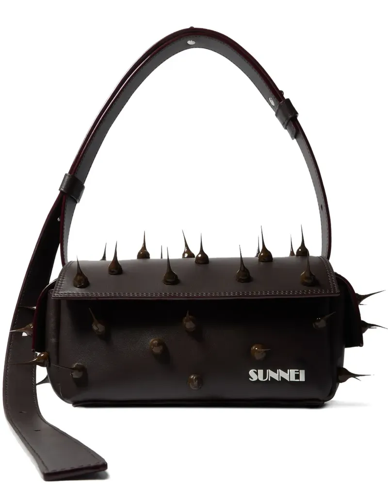 SUNNEI Kleine Spiky Labauletto Schultertasche - Braun Braun