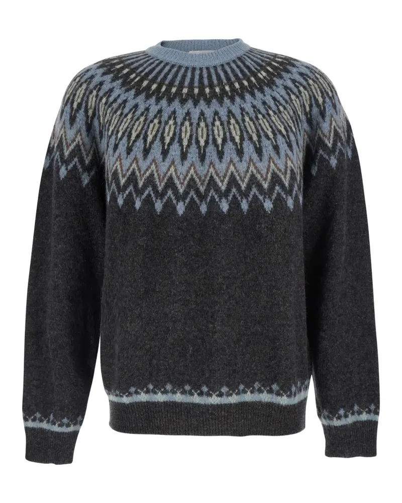 Roberto Collina Pullover mit Fair-Isle-Muster - Grau Grau