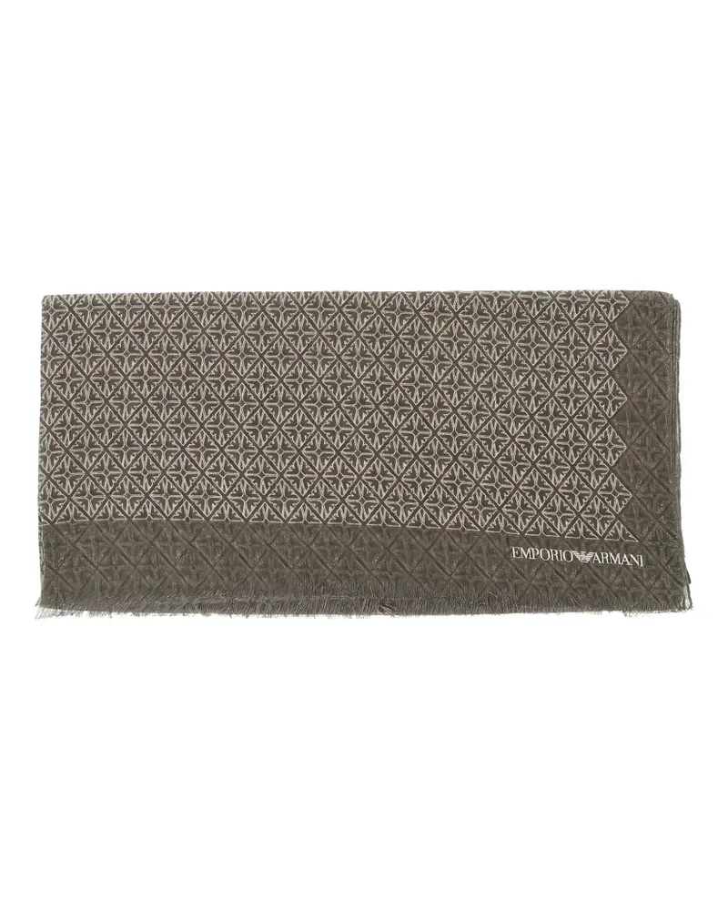 Emporio Armani Geometrisch gemusterter Schal - Braun Braun