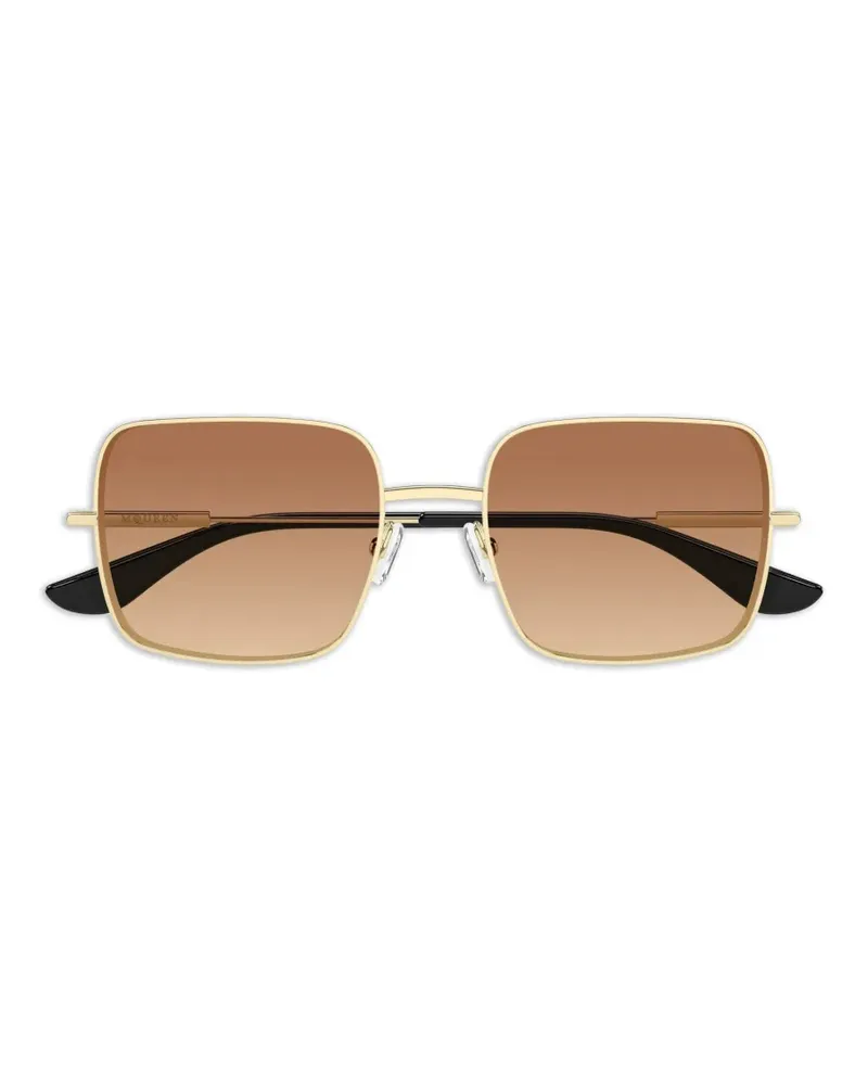 Alexander McQueen Eckige Sonnenbrille - Gold Gold