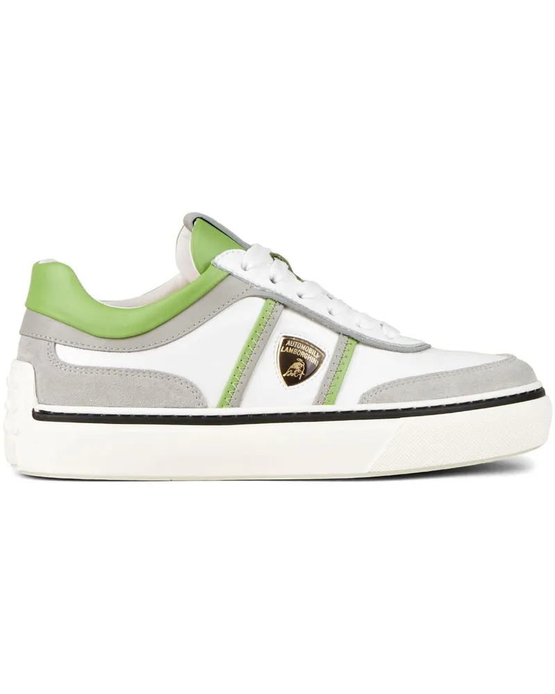 TOD'S Automobili Lamborghini Sneakers mit Logo-Prägung - Weiß Weiß